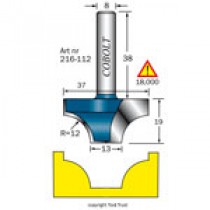 RADIEFRÄS MED BOTTENSKÄR COBOLT 216-112   S=8MM R=12