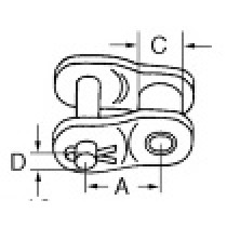 1' X 17.02 KEDJELED BÖJD