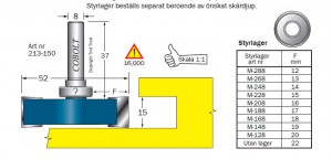 SKIVNOTFRÄS COBOLT L=15, D=52, S=8