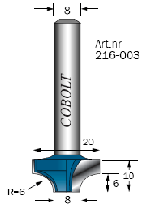 DEKORFRÄS COBOLT  D: 20MM