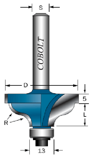 KANTPROFILFRÄS COBOLT  R: 6,4MM