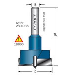 KVISTBORR/BESLAGSFRÄS COBOLT D=15mm, S=8mm